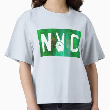 Abstract Green Nyc Peace Sign T-Shirt - Minimalist Print Unisex - T-Shirt, Sweatshirt, Hoodie