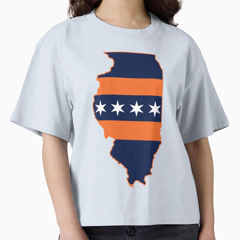 Illinois Chicago Flag Bears T-Shirt - Trendy Graphic Men Women - T-Shirt, Sweatshirt, Hoodie