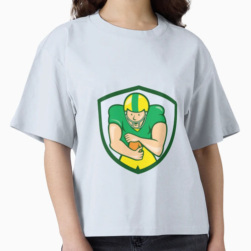 American Football Running Back Shield T-Shirt - Minimalist Print Unisex - T-Shirt, Sweatshirt, Hoodie
