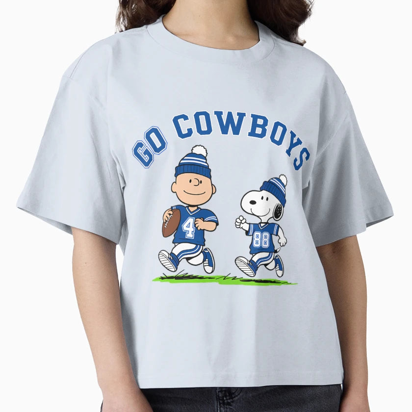 Go Cowboys Snoopy And Charlie Brown Dallas T-Shirt - Trendy Graphic Unisex - T-Shirt, Sweatshirt, Hoodie