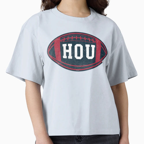 Houston Throwback Football T-Shirt - Custom Art Print for Adults - T-Shirt, Sweatshirt, Hoodie