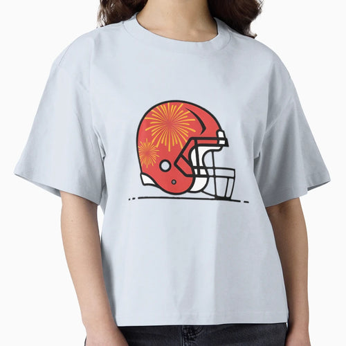 Fireworks Football Helmet T-Shirt - Custom Art Print Men Women - T-Shirt, Sweatshirt, Hoodie