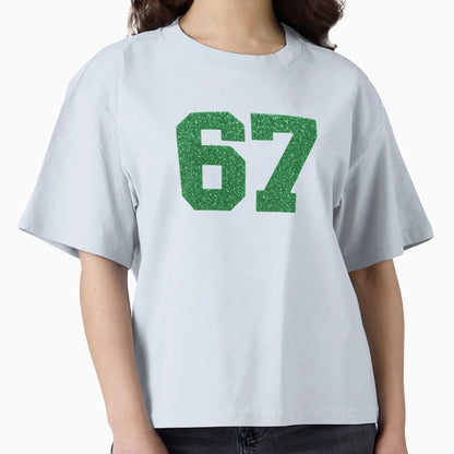 Number 67 Sixseven Green Number T-Shirt - Fun Novelty Design Unisex - T-Shirt, Sweatshirt, Hoodie