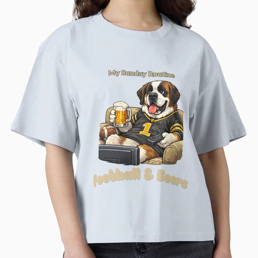 New Orleans Saints Sunday Football Beers T-Shirt - Custom Art Print Unisex - T-Shirt, Sweatshirt, Hoodie
