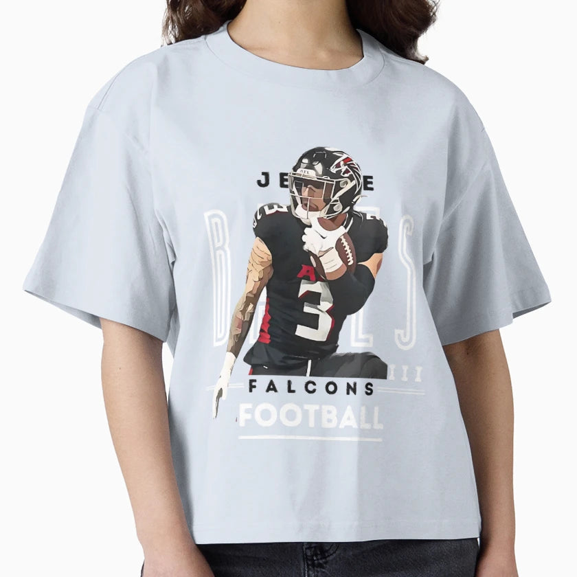 Jessie Bates 3 Falcons T-Shirt - Fun Novelty Design for Adults - T-Shirt, Sweatshirt, Hoodie