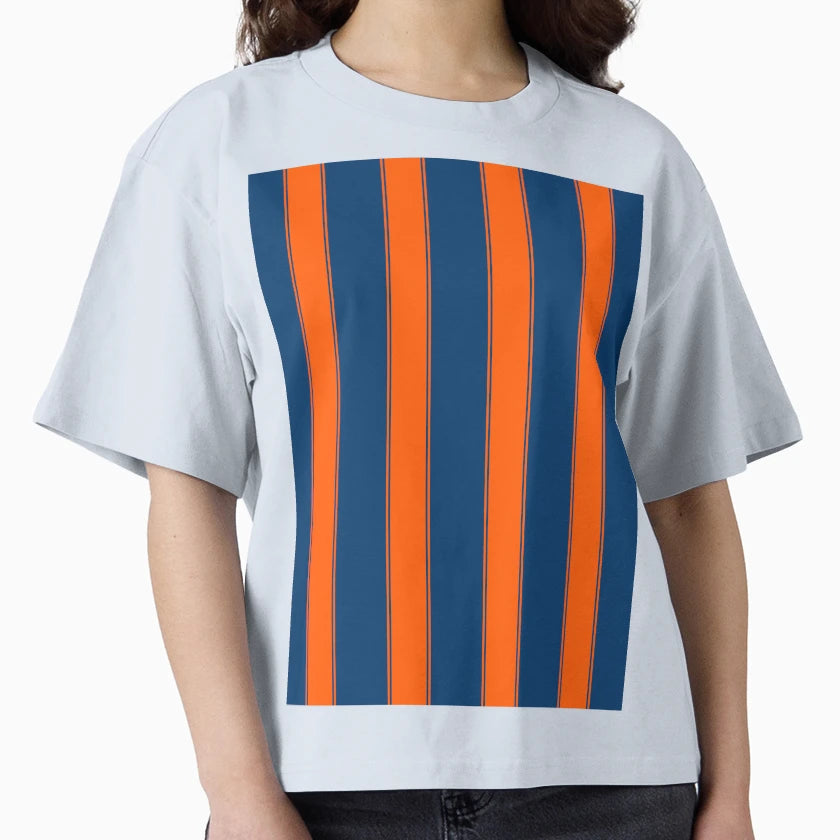 Glasgow Rangers Navy Orange Striped T-Shirt - Unique Graphic Men Women - T-Shirt, Sweatshirt, Hoodie