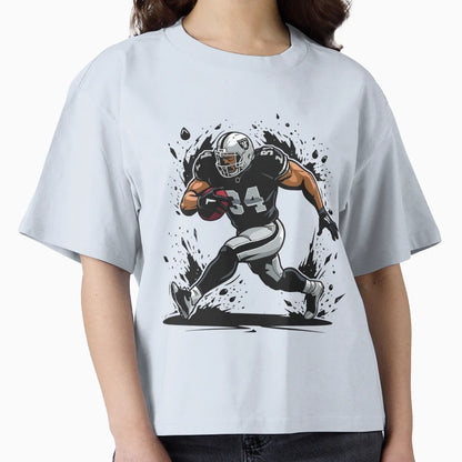 Aggressive Football Player Splash Art T-Shirt - Unique Graphic for Adults - T-Shirt, Sweatshirt, Hoodie