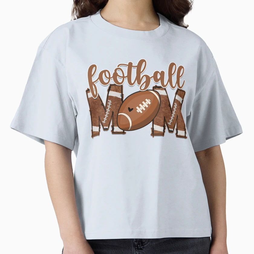 American Football Mom Leopard T-Shirt - Minimalist Print for Adults - T-Shirt, Sweatshirt, Hoodie