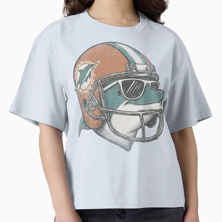 Miami Dolphins Miami Football Mascot T-Shirt - Custom Art Print for Adults - T-Shirt, Sweatshirt, Hoodie