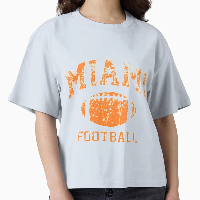 Miami Football T-Shirt - Aesthetic Graphic Unisex - T-Shirt, Sweatshirt, Hoodie