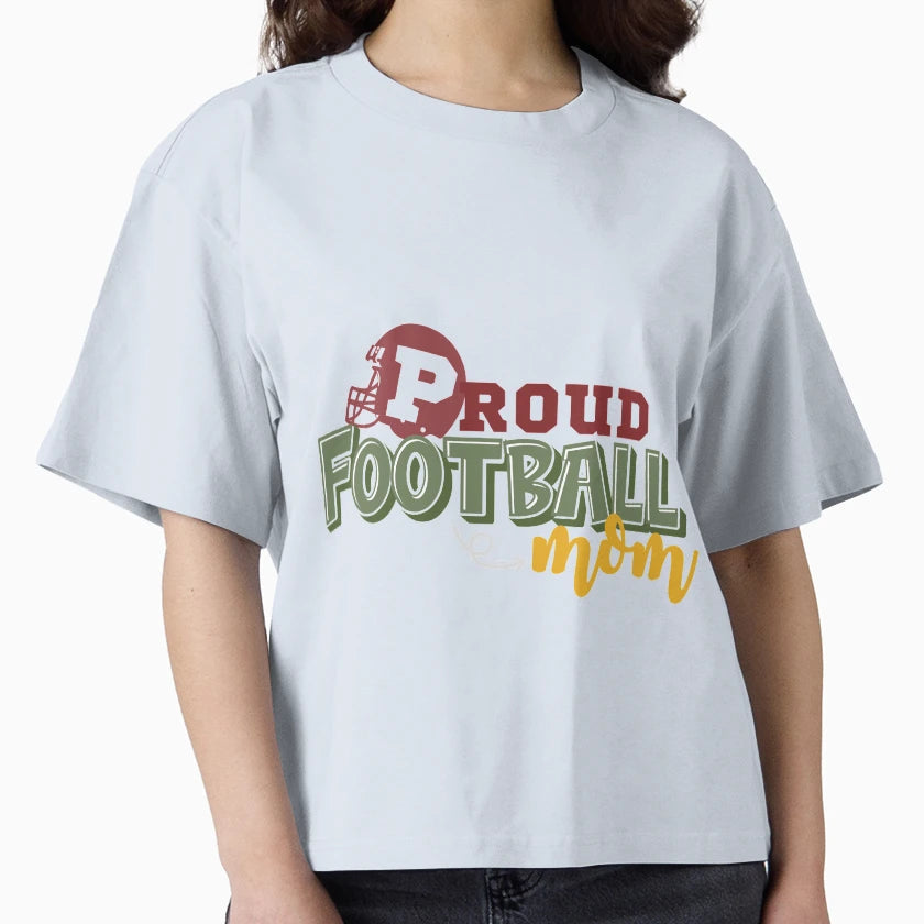 Proud Football Mom T-Shirt - Minimalist Print Unisex - T-Shirt, Sweatshirt, Hoodie