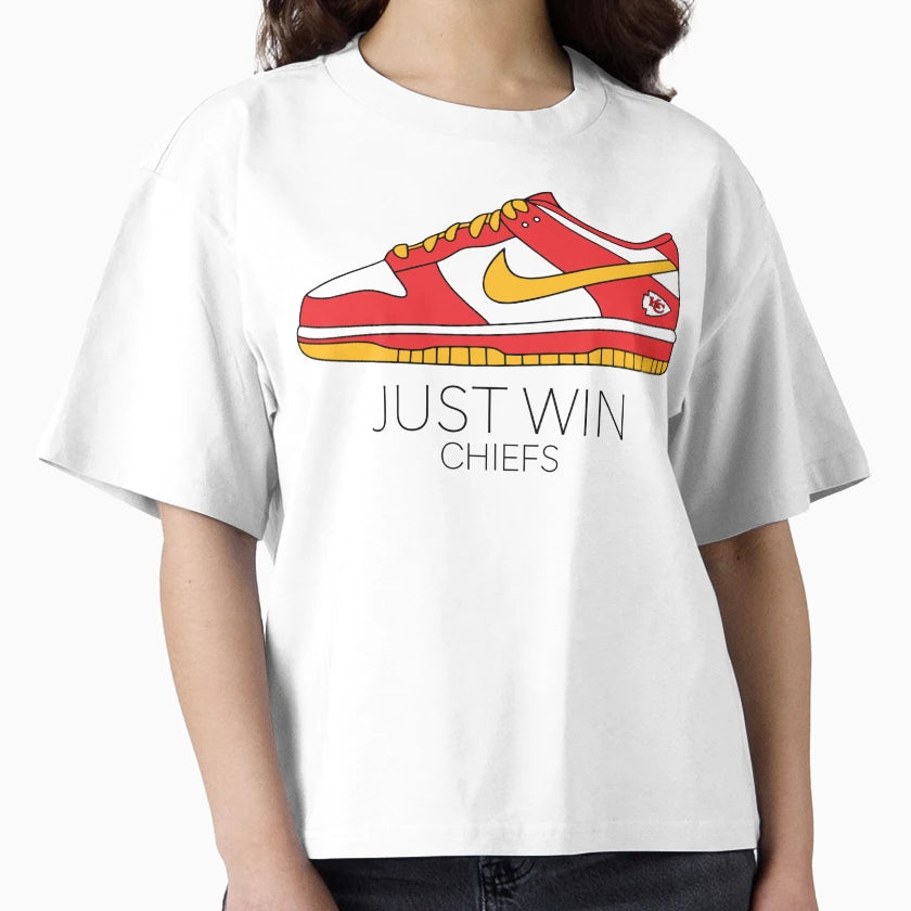 Just Win Kc Football Dunks T-Shirt - Casual Everyday Wear for Adults - T-Shirt, Sweatshirt, Hoodie