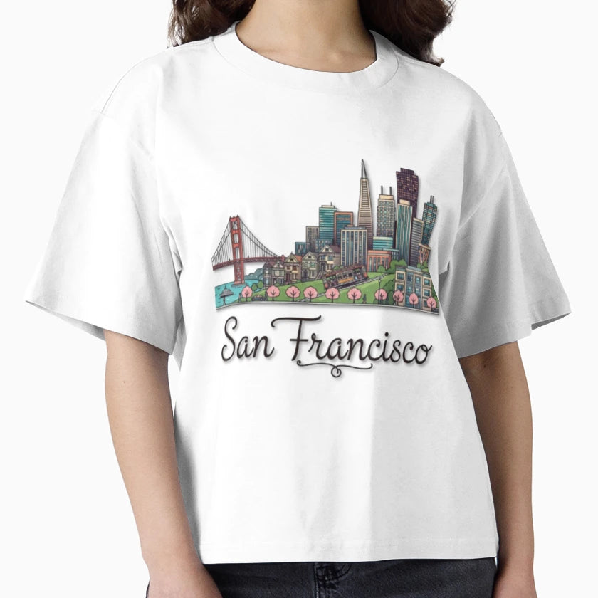 San Francisco California T-Shirt - Graphic Print Unisex - T-Shirt, Sweatshirt, Hoodie