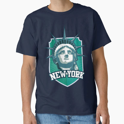 New York Badge T-Shirt - Aesthetic Graphic for Adults - T-Shirt, Sweatshirt, Hoodie