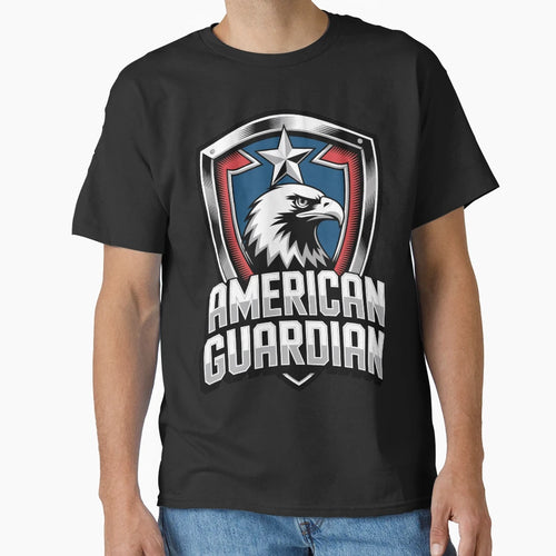 American Guardian Eagle Shield Patriotic T-Shirt - Minimalist Print Unisex - T-Shirt, Sweatshirt, Hoodie