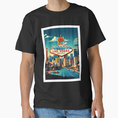Las Vegas Travel Art T-Shirt - Custom Art Print Unisex - T-Shirt, Sweatshirt, Hoodie