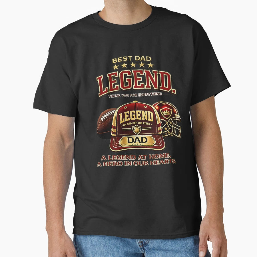 Dad Legend Red Baseball Cap T-Shirt - Trendy Graphic Men Women - T-Shirt, Sweatshirt, Hoodie