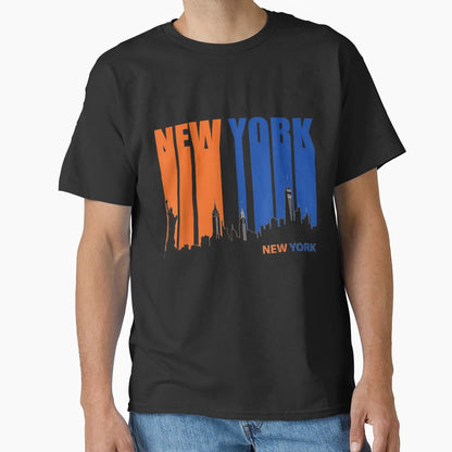 New York Three Stripes Weathered T-Shirt - Fun Novelty Design Men Women - T-Shirt, Sweatshirt, Hoodie