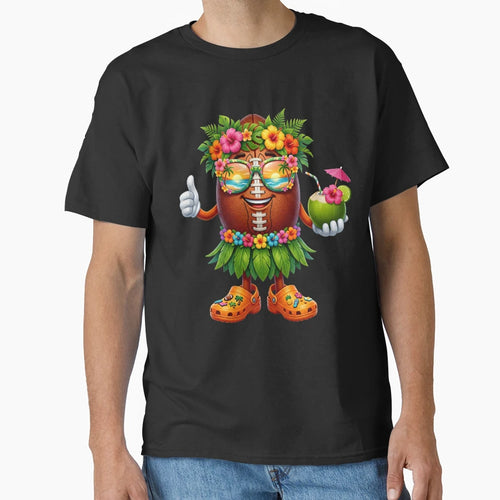 Hawaiian Football Hawaii Tropical Beach T-Shirt - Unique Graphic Men Women - T-Shirt, Sweatshirt, Hoodie