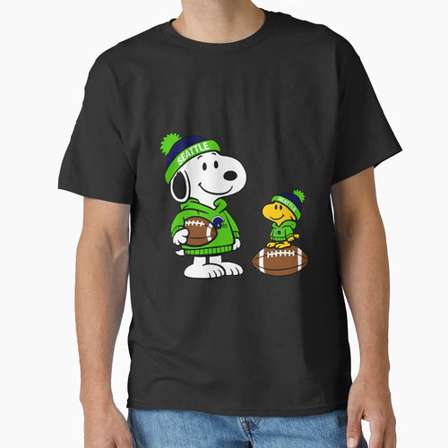 Seattle Seahawks Snoopy And Woodstock T-Shirt - Trendy Graphic Unisex - T-Shirt, Sweatshirt, Hoodie