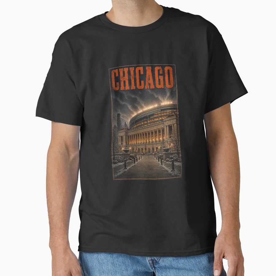 Chicago Gridiron Shrine T-Shirt - Trendy Graphic Men Women - T-Shirt, Sweatshirt, Hoodie