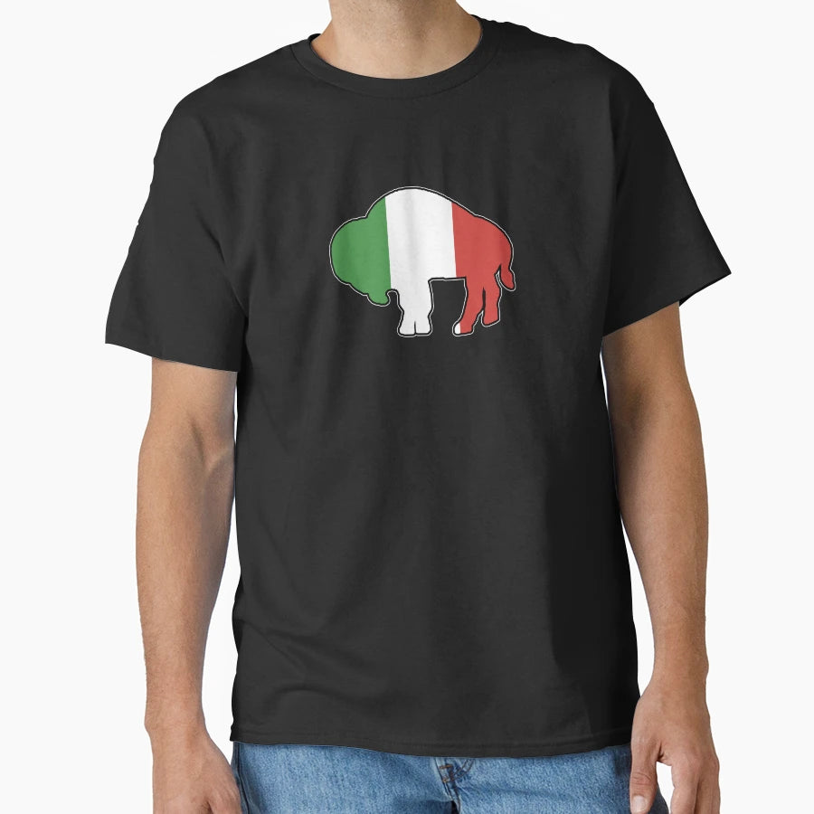 Buffalo Italian Flag Silhouette T-Shirt - Aesthetic Graphic Men Women - T-Shirt, Sweatshirt, Hoodie