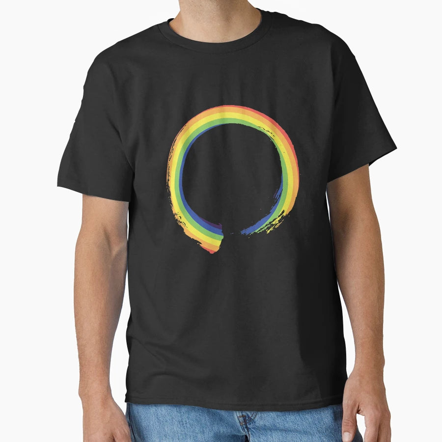 Awesome Rainbow Enso T-Shirt - Custom Art Print Unisex - T-Shirt, Sweatshirt, Hoodie