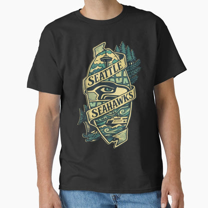 Seattle Sea T-Shirt - Aesthetic Graphic Men Women - T-Shirt, Sweatshirt, Hoodie