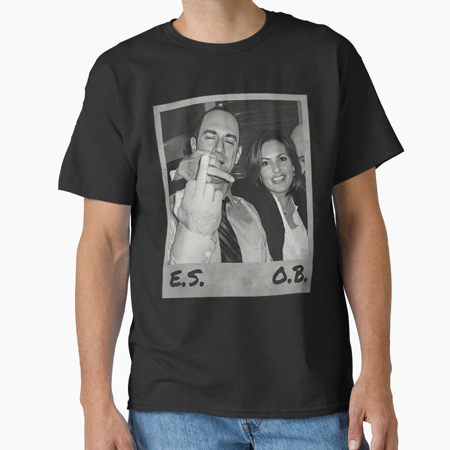 Elliot Stabler And Olivia Benson T-Shirt - Minimalist Print Unisex - T-Shirt, Sweatshirt, Hoodie