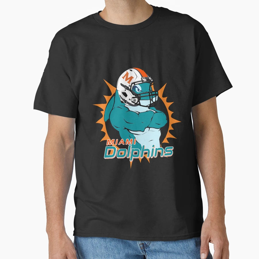 Art Miami Dolphins T-Shirt - Fun Novelty Design for Adults - T-Shirt, Sweatshirt, Hoodie