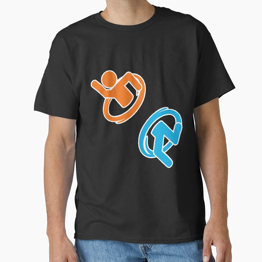 Portal Stick Figure T-Shirt - Trendy Graphic Unisex - T-Shirt, Sweatshirt, Hoodie