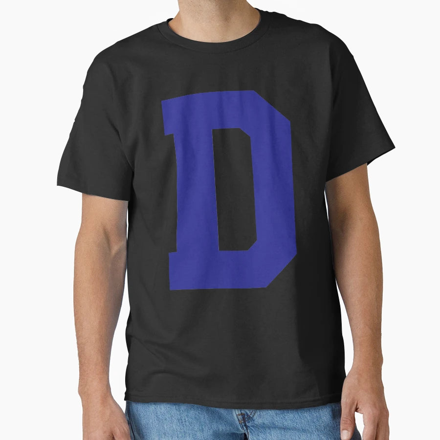 Alphabet Blue D Sports Letter D T-Shirt - Custom Art Print for Adults - T-Shirt, Sweatshirt, Hoodie