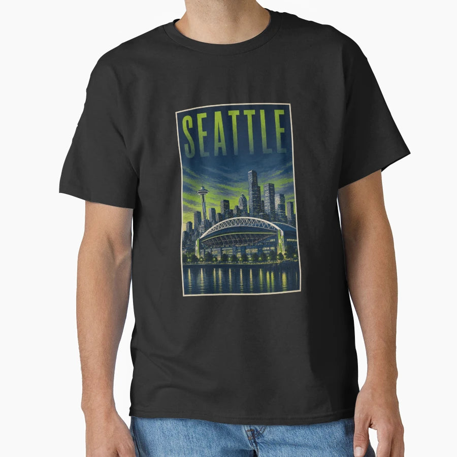 Seattle Gridiron Shrine T-Shirt - Aesthetic Graphic Men Women - T-Shirt, Sweatshirt, Hoodie