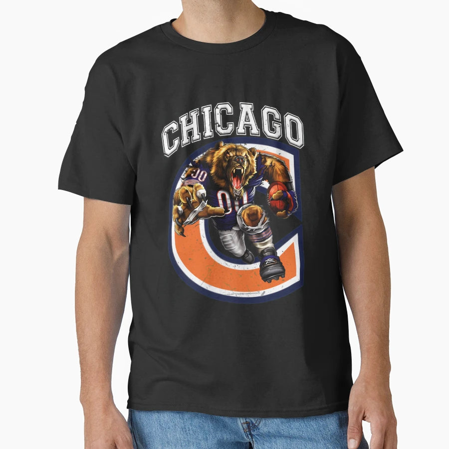 Chicago Football T-Shirt - Streetwear Style Men Women - T-Shirt, Sweatshirt, Hoodie