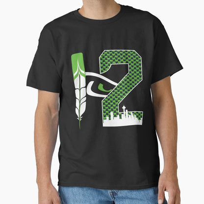 Seattle Twelve Feather Eye Skyline T-Shirt - Streetwear Style Unisex - T-Shirt, Sweatshirt, Hoodie