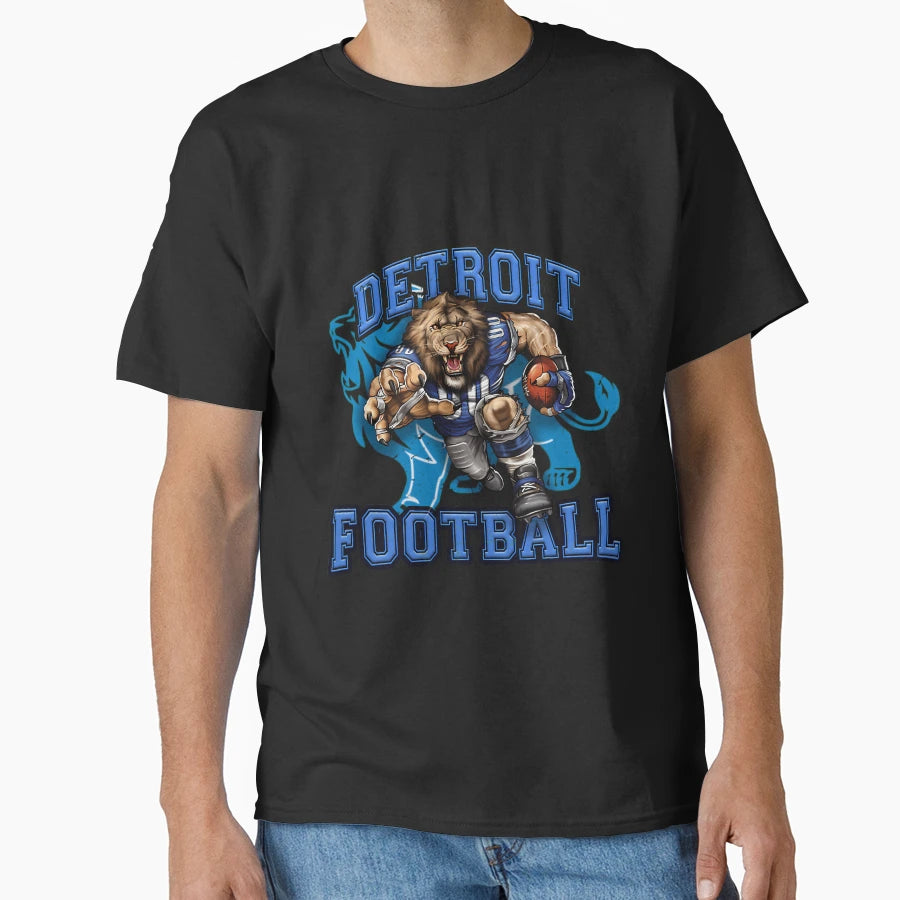 Detroit Football T-Shirt - Novelty Apparel for Adults - T-Shirt, Sweatshirt, Hoodie