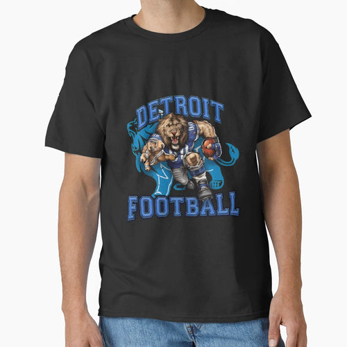 Detroit Football T-Shirt - Novelty Apparel for Adults - T-Shirt, Sweatshirt, Hoodie