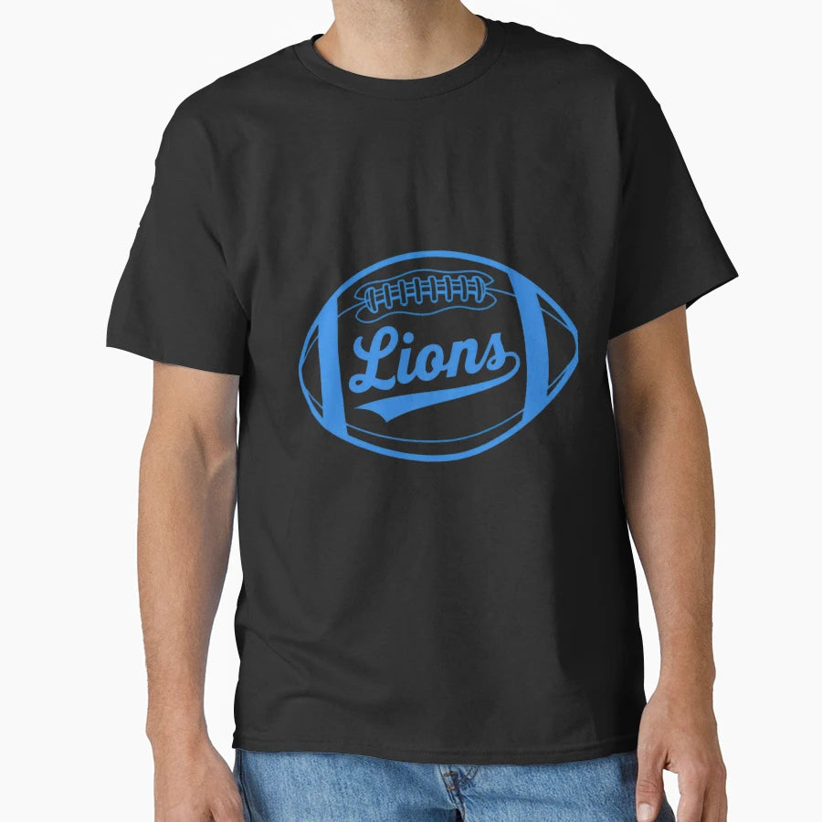 Football Detroit Lions T-Shirt - Minimalist Print Men Women - T-Shirt, Sweatshirt, Hoodie