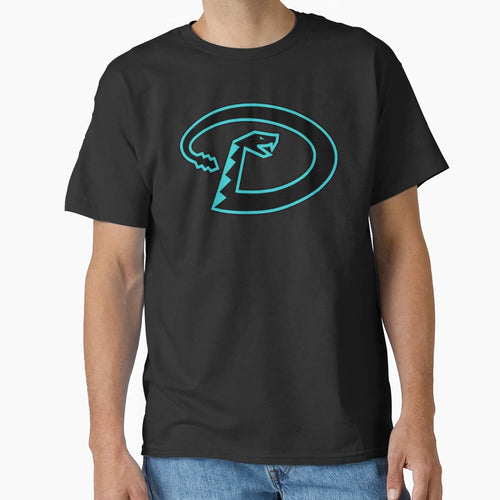 Black And Teal D Snake T-Shirt - Fun Novelty Design Men Women - T-Shirt, Sweatshirt, Hoodie