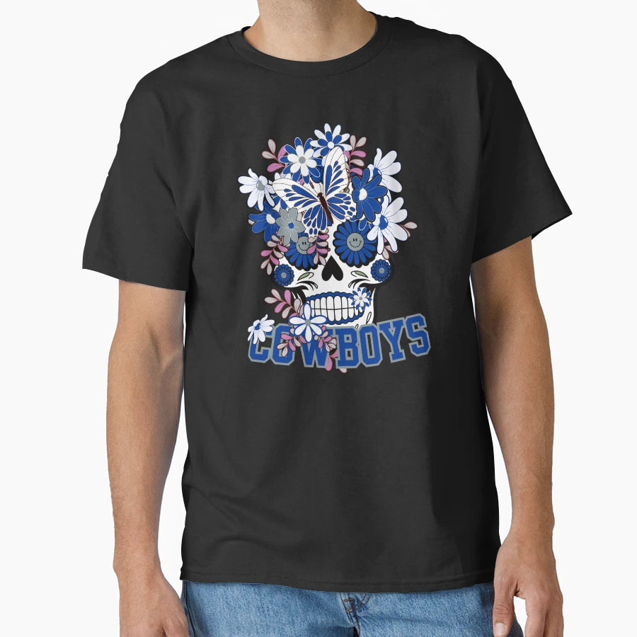 Dallas Cowboys Scull T-Shirt - Trendy Graphic Unisex - T-Shirt, Sweatshirt, Hoodie
