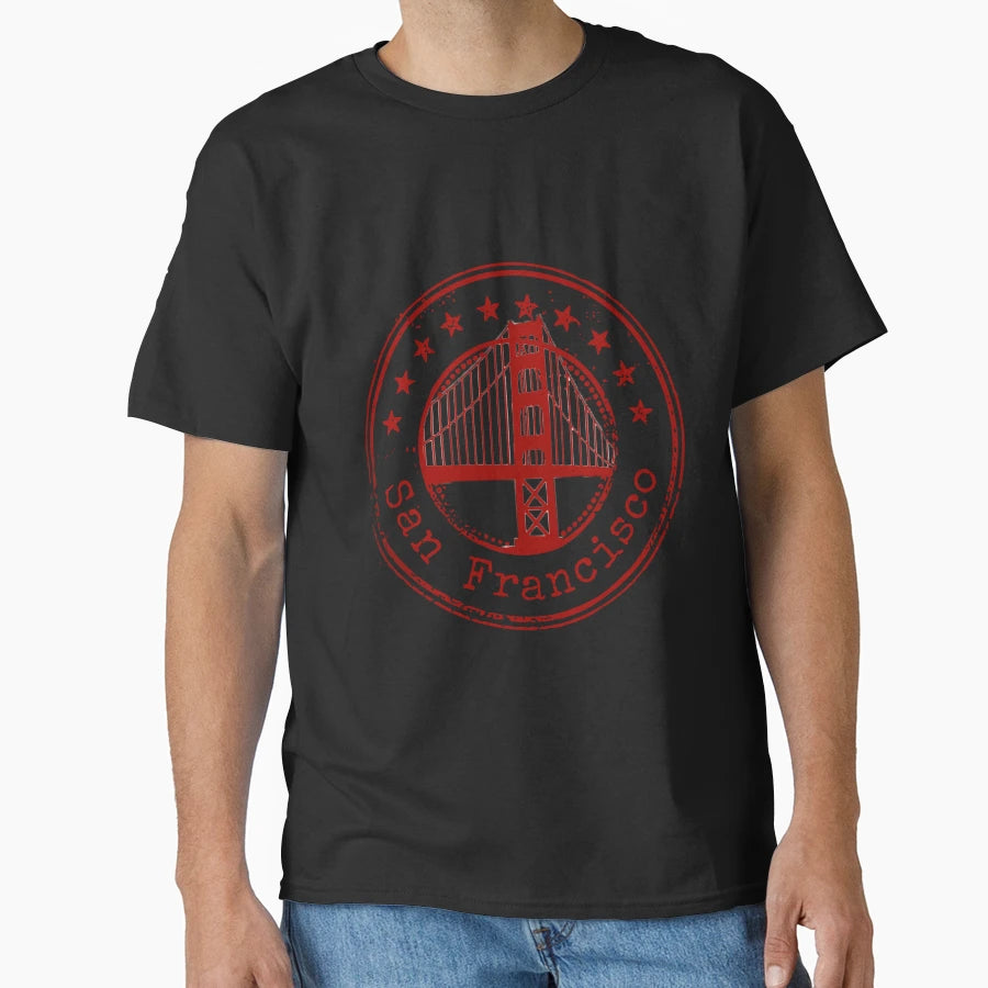 San Francisco Stamp T-Shirt - Aesthetic Graphic for Adults - T-Shirt, Sweatshirt, Hoodie