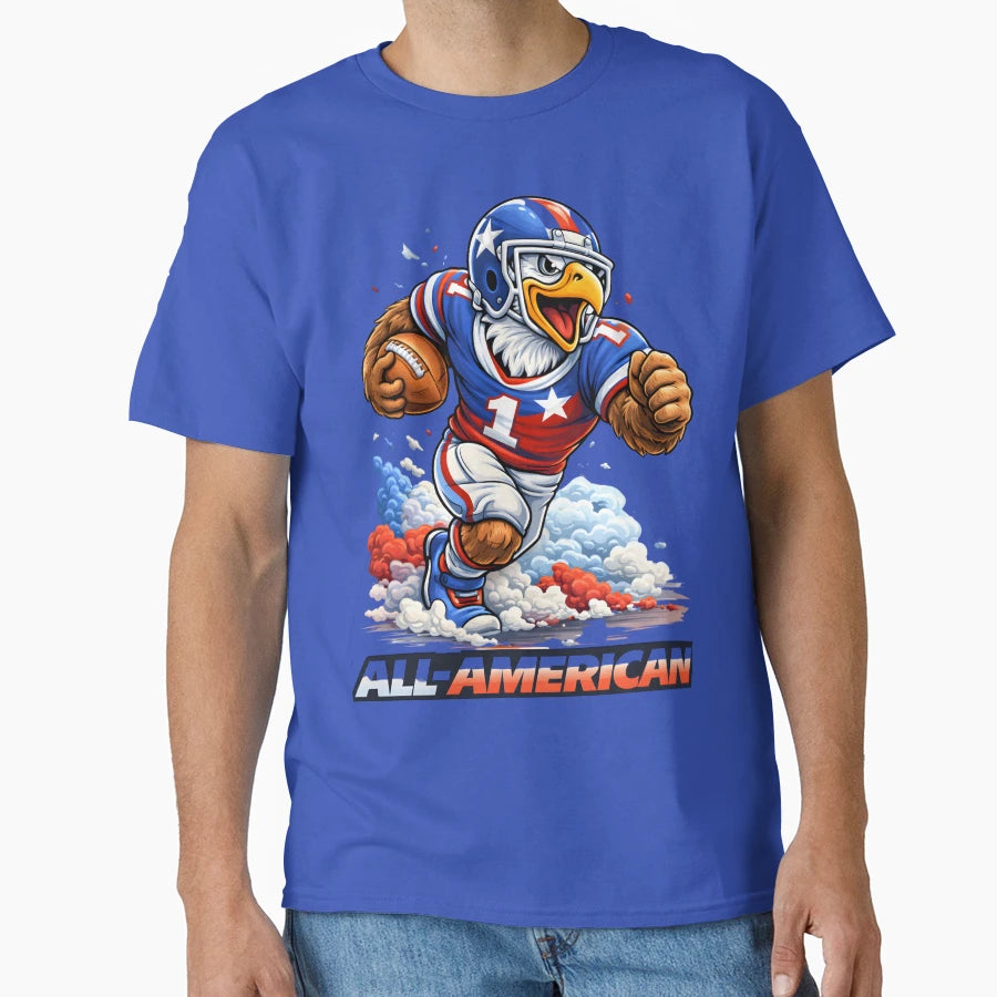 All American Football Eagle Patriotic Usa T-Shirt - Graphic Print Unisex - T-Shirt, Sweatshirt, Hoodie