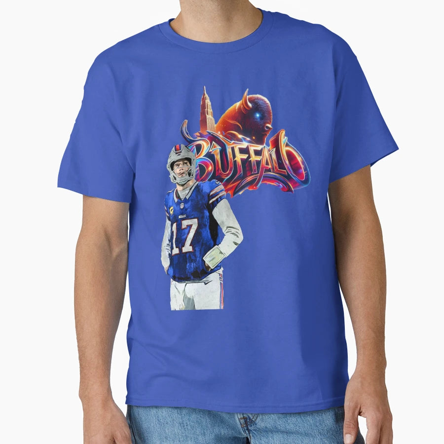 Buffalo Bills 17 City Skyline And T-Shirt - Graphic Print Men Women - T-Shirt, Sweatshirt, Hoodie