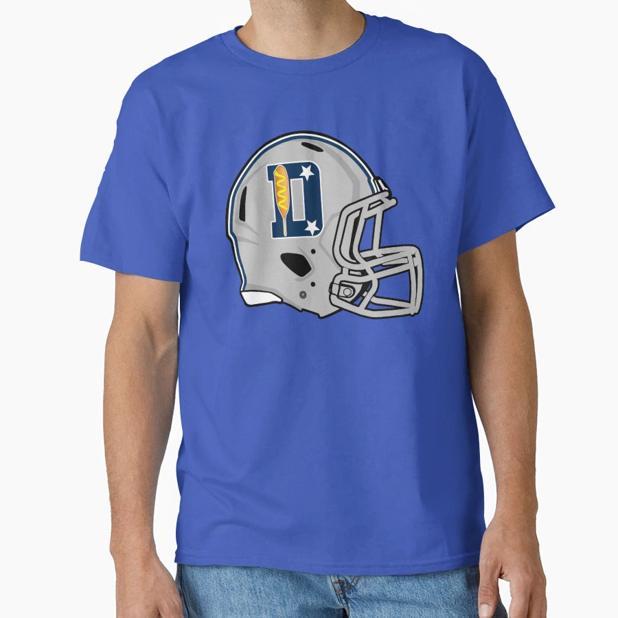Dallas Corn Dogs Modern Helmet T-Shirt - Minimalist Print Unisex - T-Shirt, Sweatshirt, Hoodie