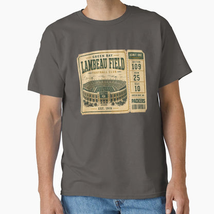Lambeau Field Ticket Green Bay T-Shirt - Streetwear Style Men Women - T-Shirt, Sweatshirt, Hoodie