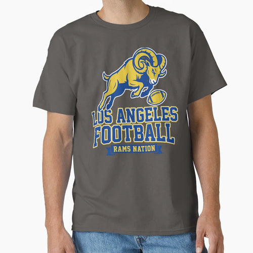 Los Angeles Rams Football Rams Nation Hoodie - Minimalist Print for Adults - T-Shirt, Sweatshirt, Hoodie