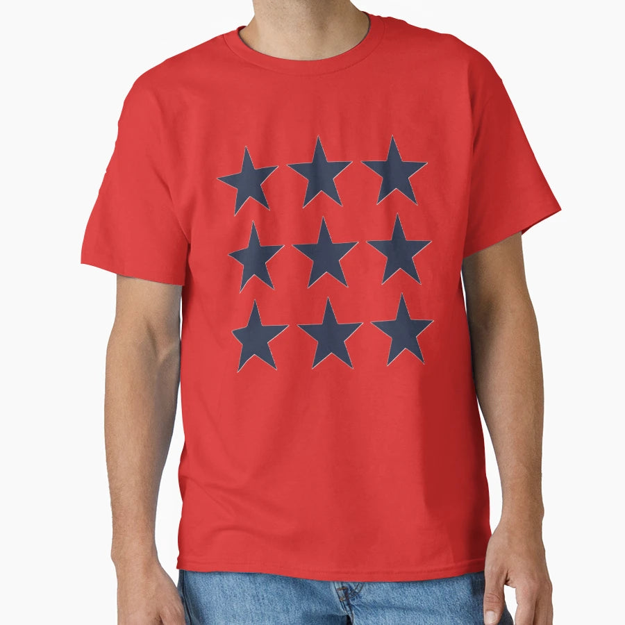 Large Navy Blue Stars Transparent T-Shirt - Streetwear Style Men Women - T-Shirt, Sweatshirt, Hoodie