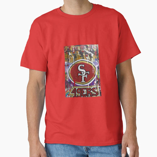 Warrior Spirt 49Ers Acrylic Painting Tribute T-Shirt - Graphic Print Unisex - T-Shirt, Sweatshirt, Hoodie