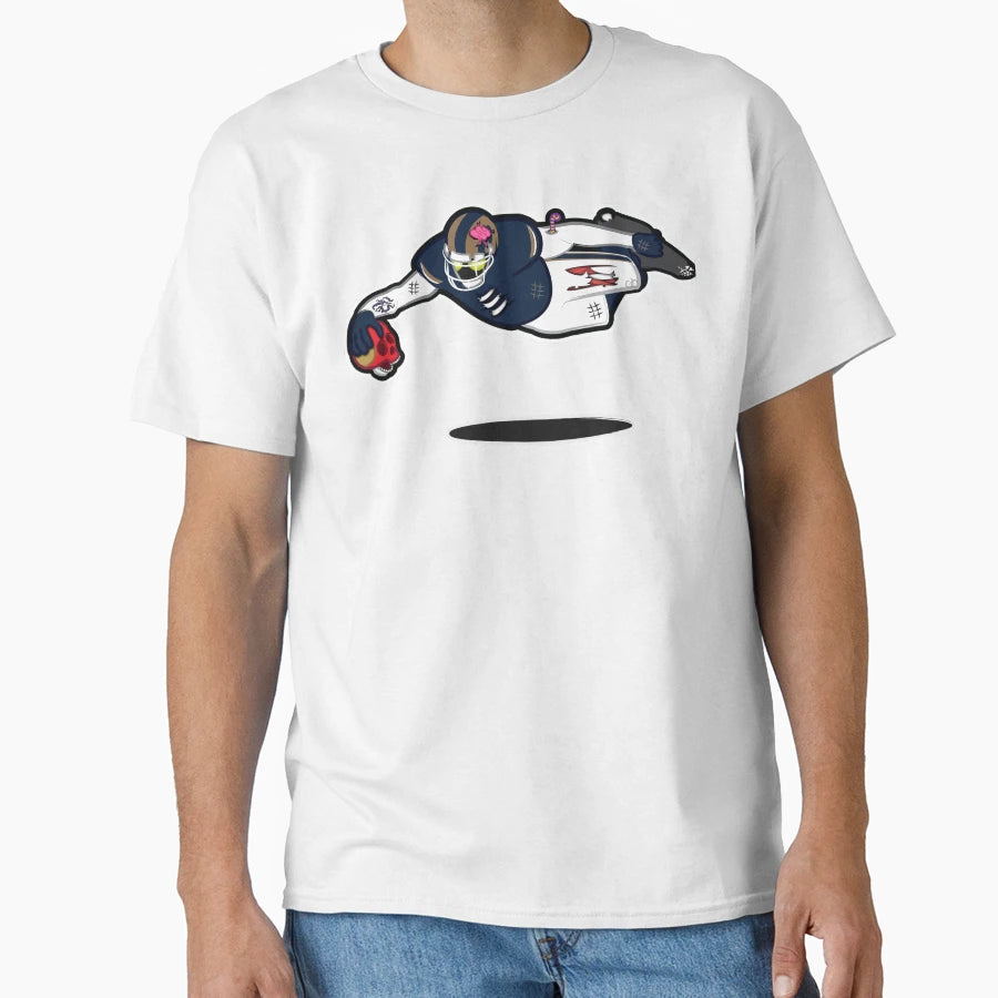 Zombie Football Player Los Angeles W T-Shirt - Streetwear Style for Adults - T-Shirt, Sweatshirt, Hoodie