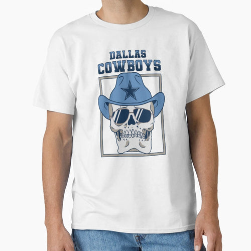Skull Dallas Cowboys T-Shirt - Custom Art Print Men Women - T-Shirt, Sweatshirt, Hoodie